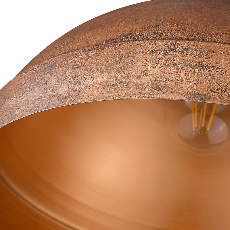 Golden 0318-L VC One Light Pendant, Vintage Copper