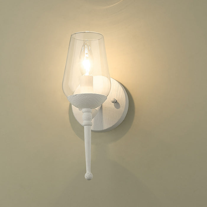 Golden 1210-1W TWP One Light Wall Sconce, Textured White Plaster