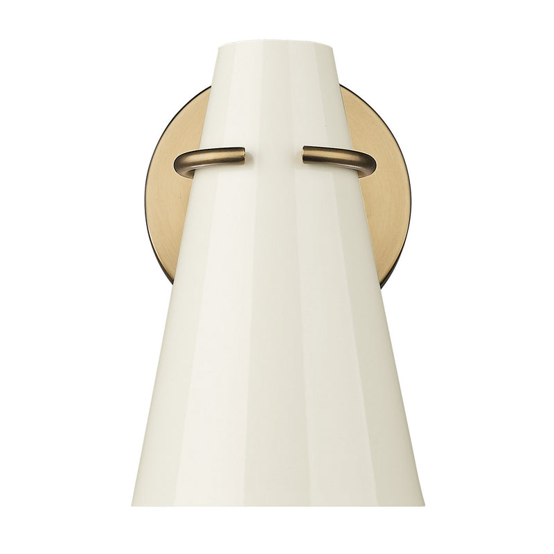Golden 2122-1W MBS-GE One Light Wall Sconce, Modern Brass