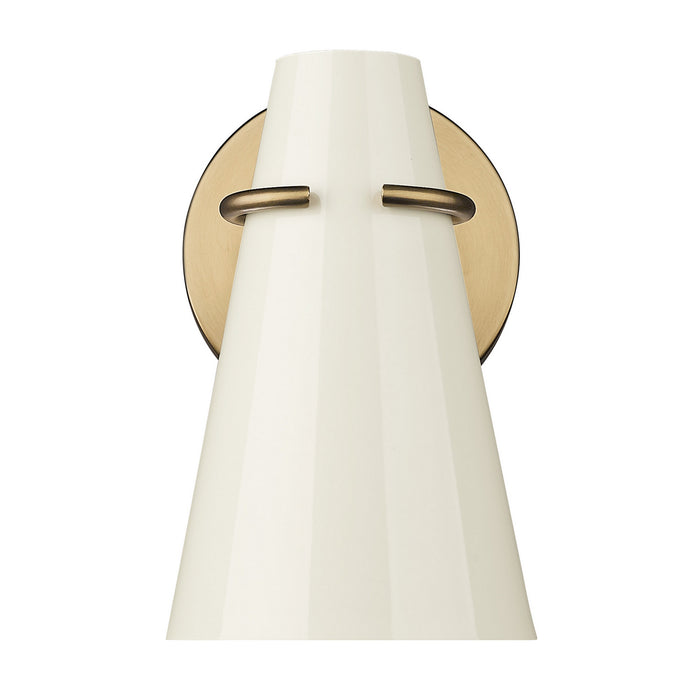 Golden 2122-1W MBS-GE One Light Wall Sconce, Modern Brass