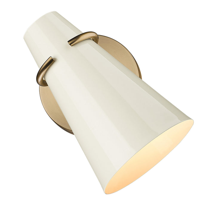 Golden 2122-1W MBS-GE One Light Wall Sconce, Modern Brass