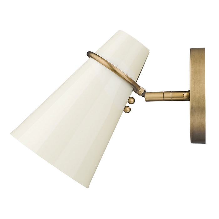 Golden 2122-1W MBS-GE One Light Wall Sconce, Modern Brass