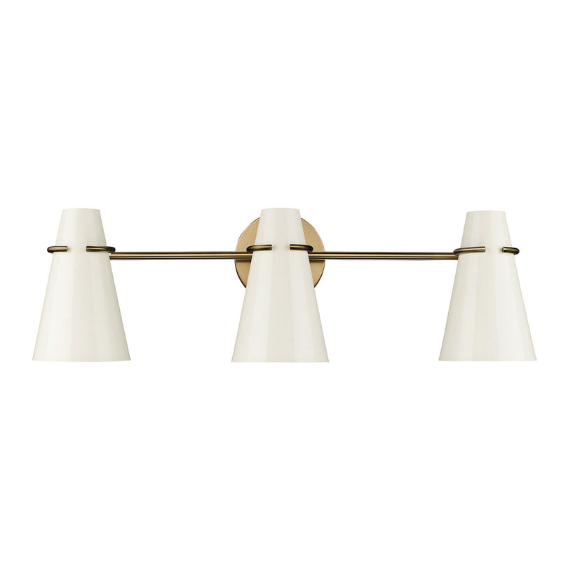 Golden 2122-BA3 MBS-GE Three Light Bath Vanity, Modern Brass