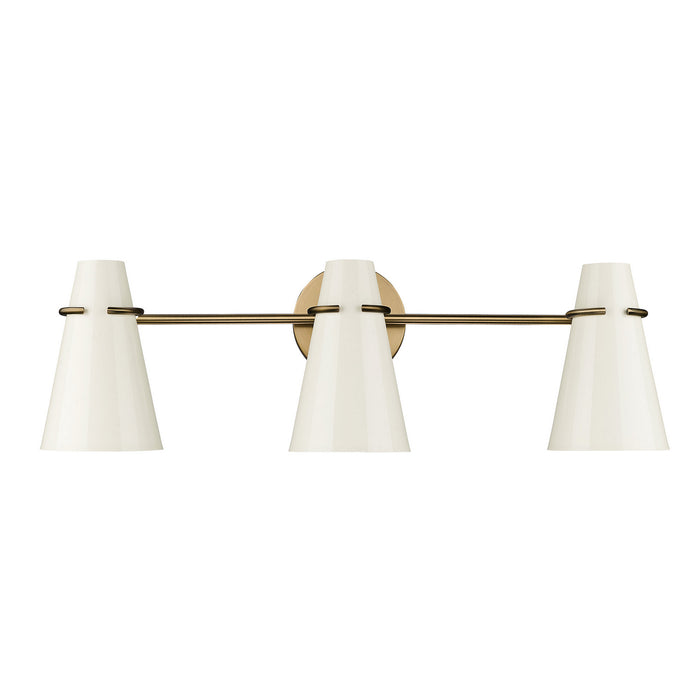 Golden 2122-BA3 MBS-GE Three Light Bath Vanity, Modern Brass