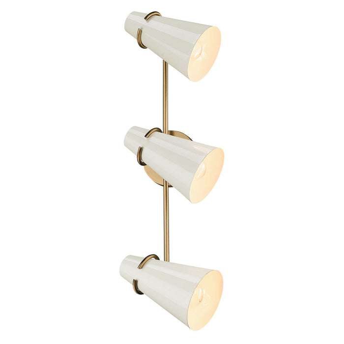 Golden 2122-BA3 MBS-GE Three Light Bath Vanity, Modern Brass