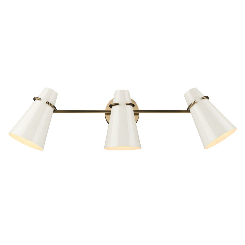 Golden 2122-BA3 MBS-GE Three Light Bath Vanity, Modern Brass