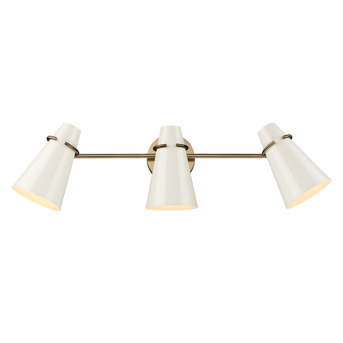 Golden 2122-BA3 MBS-GE Three Light Bath Vanity, Modern Brass