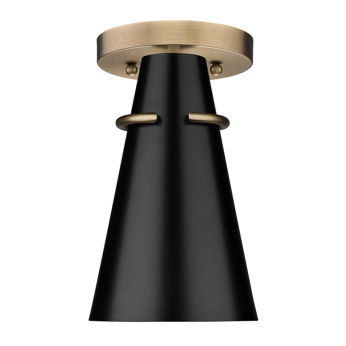 Golden 2122-SF MBS-BLK One Light Wall Sconce, Modern Brass