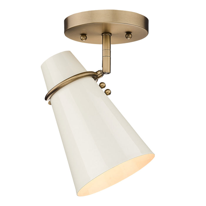Golden 2122-SF MBS-GE One Light Wall Sconce, Modern Brass