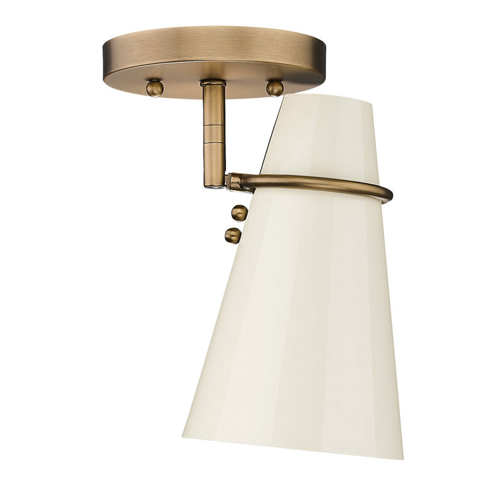 Golden 2122-SF MBS-GE One Light Wall Sconce, Modern Brass