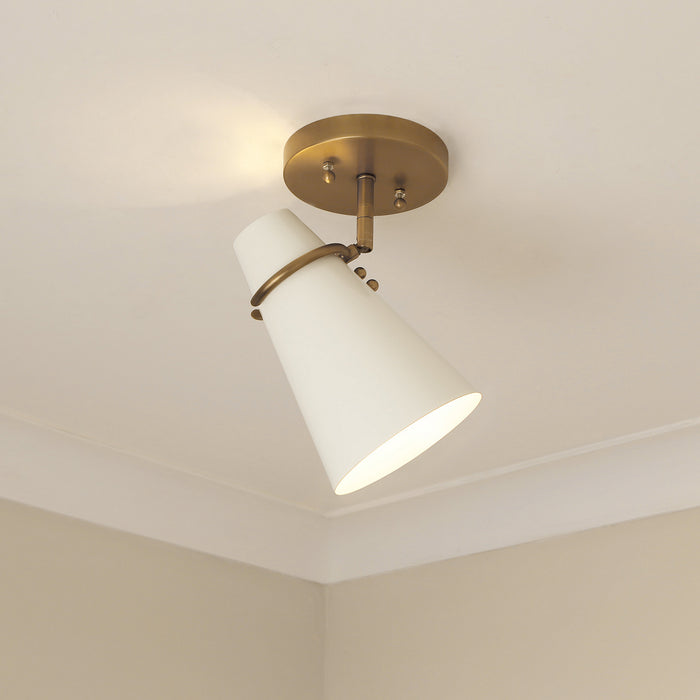 Golden 2122-SF MBS-GE One Light Wall Sconce, Modern Brass