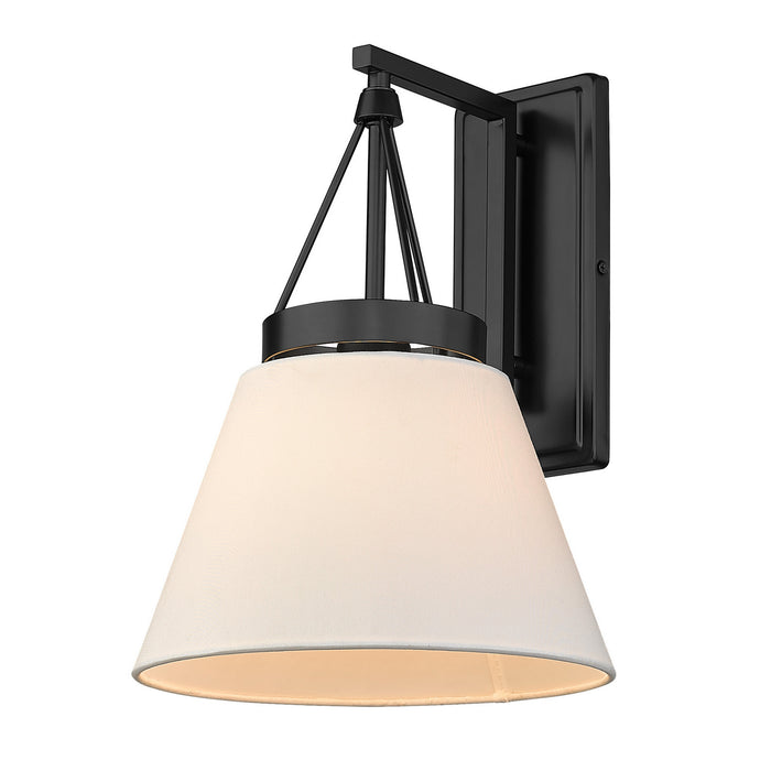 Golden 3189-WSC BLK-MWS One Light Wall Sconce, Matte Black