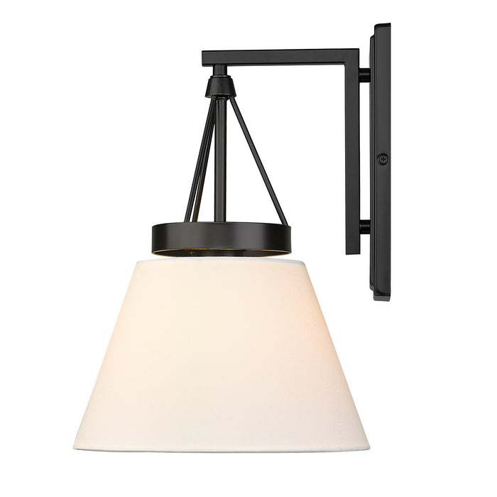 Golden 3189-WSC BLK-MWS One Light Wall Sconce, Matte Black