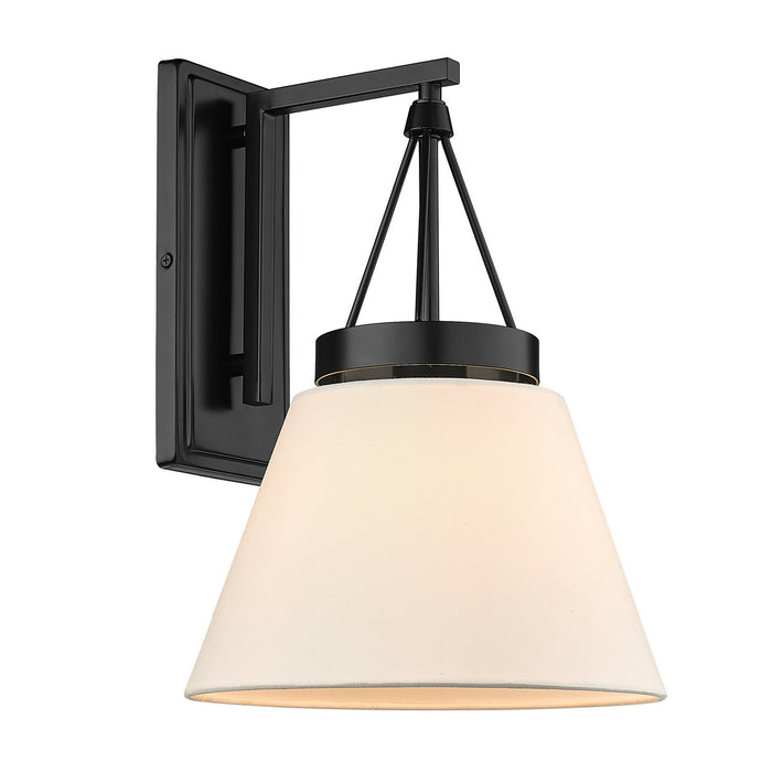 Golden 3189-WSC BLK-MWS One Light Wall Sconce, Matte Black