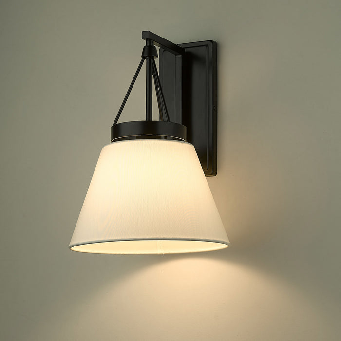 Golden 3189-WSC BLK-MWS One Light Wall Sconce, Matte Black