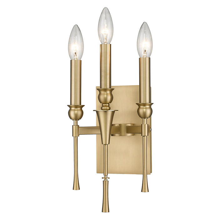 Golden 3509-WSC BCB Three Light Wall Sconce, Brushed Champagne Bronze