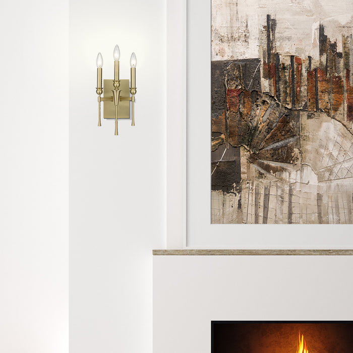 Golden 3509-WSC BCB Three Light Wall Sconce, Brushed Champagne Bronze