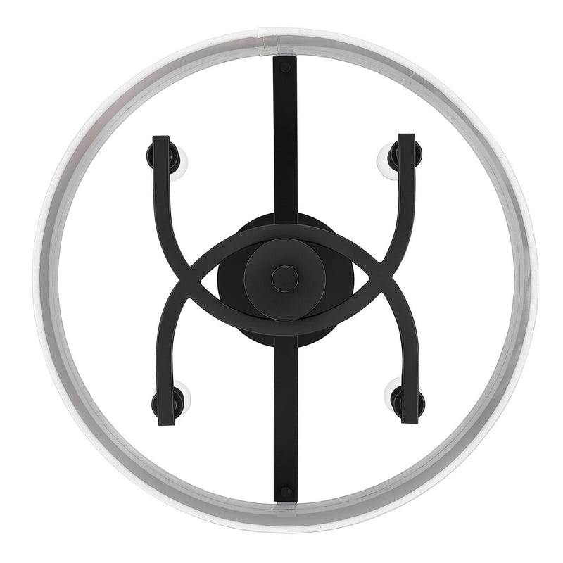 Golden 7154-SF BLK-MWS Four Light Semi-Flush Mount, Matte Black