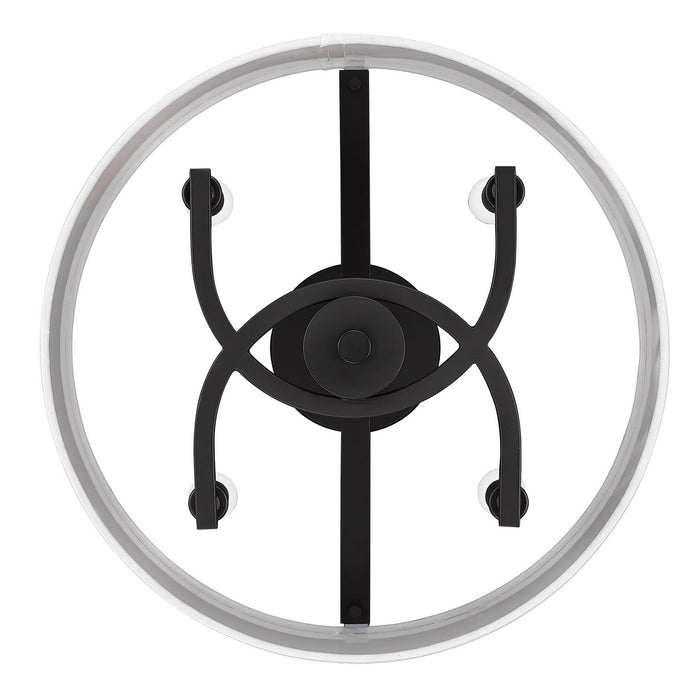Golden 7154-SF BLK-MWS Four Light Semi-Flush Mount, Matte Black