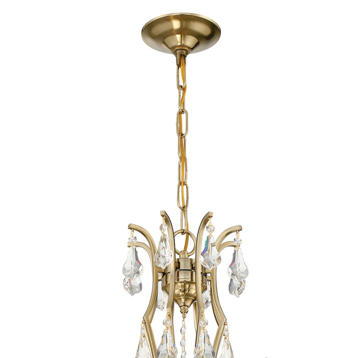 Crystorama 5938-VG-CL-MWP Eight Light Chandelier, Vibrant Gold