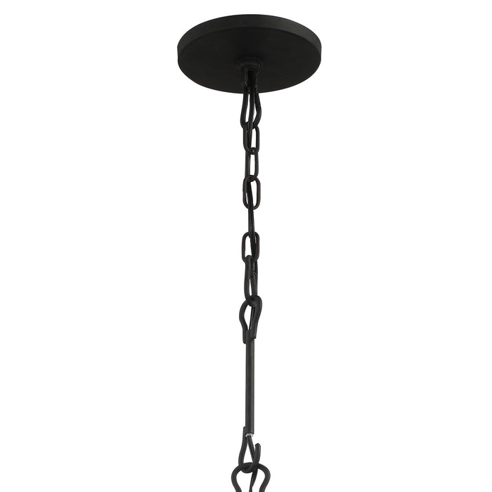 Crystorama 9224-BK Five Light Mini Chandelier, Black