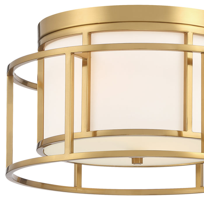 Crystorama 9590-LG Two Light Flush Mount, Luxe Gold