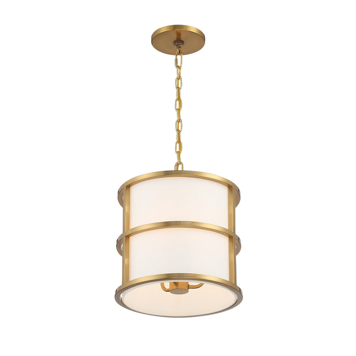 Crystorama 9593-LG Three Light Pendant, Luxe Gold