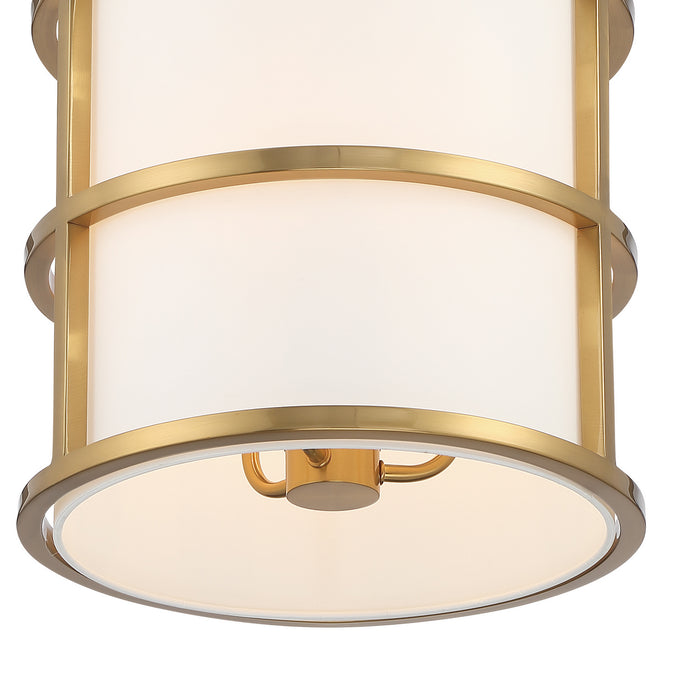 Crystorama 9593-LG Three Light Pendant, Luxe Gold