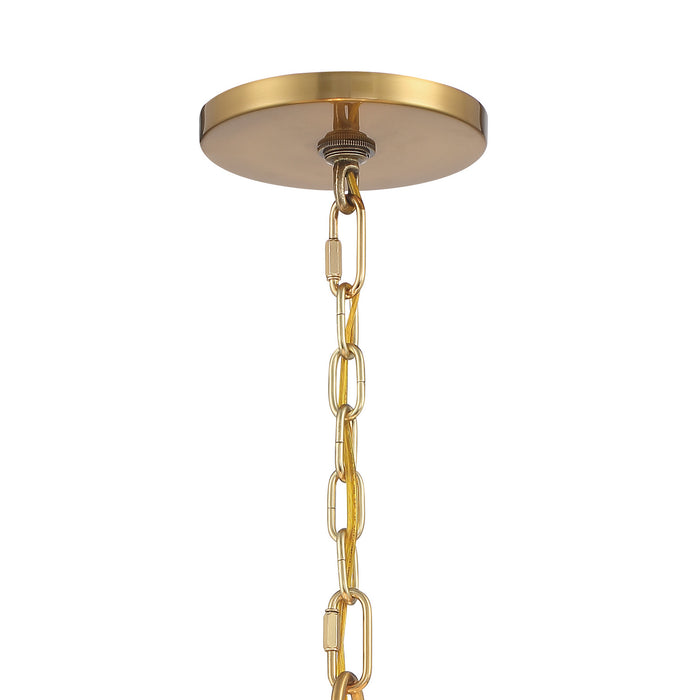 Crystorama 9593-LG Three Light Pendant, Luxe Gold