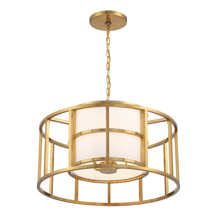 Crystorama 9595-LG Five Light Chandelier, Luxe Gold