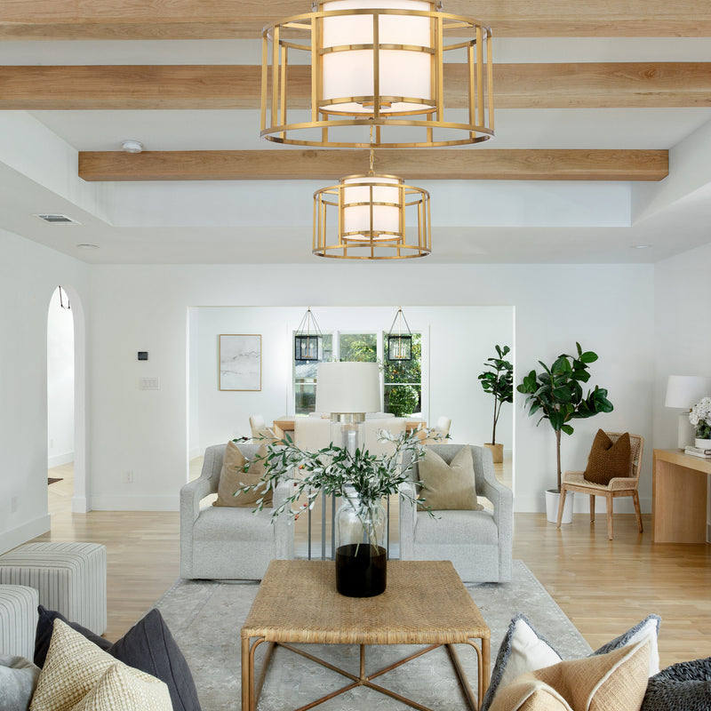 Crystorama 9595-LG Five Light Chandelier, Luxe Gold