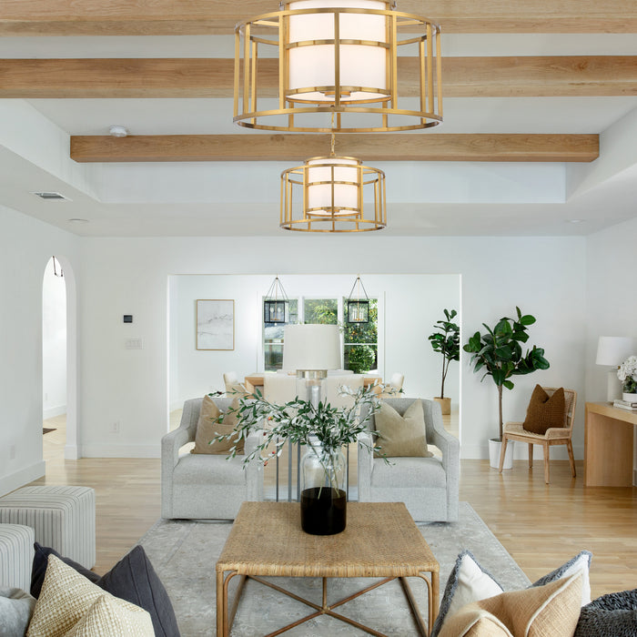 Crystorama 9595-LG Five Light Chandelier, Luxe Gold