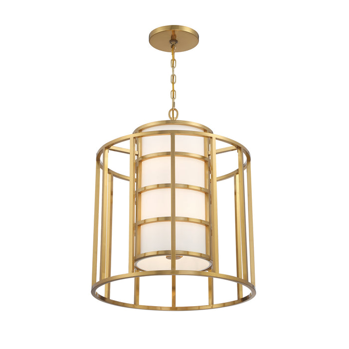 Crystorama 9597-LG Six Light Chandelier, Luxe Gold