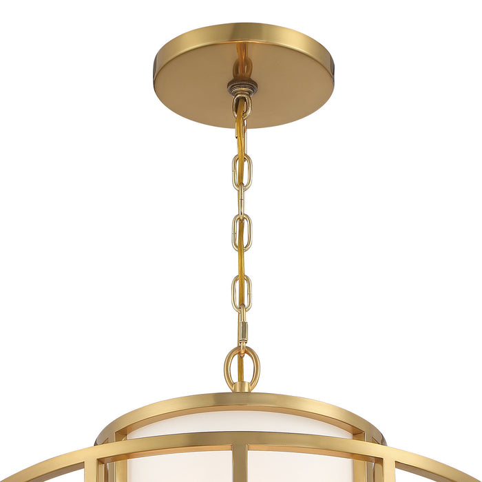 Crystorama 9597-LG Six Light Chandelier, Luxe Gold