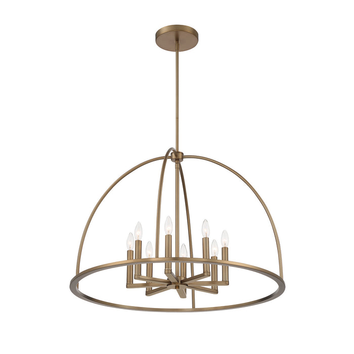 Crystorama ABB-3008-VG Eight Light Chandelier, Vibrant Gold