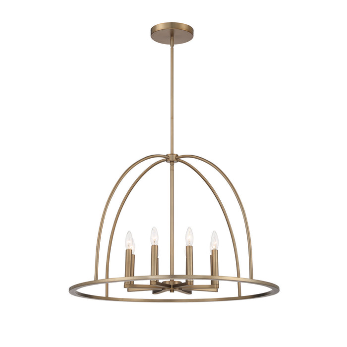 Crystorama ABB-3008-VG Eight Light Chandelier, Vibrant Gold