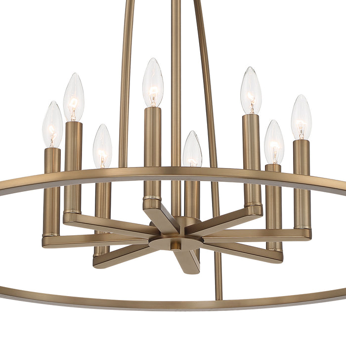 Crystorama ABB-3008-VG Eight Light Chandelier, Vibrant Gold