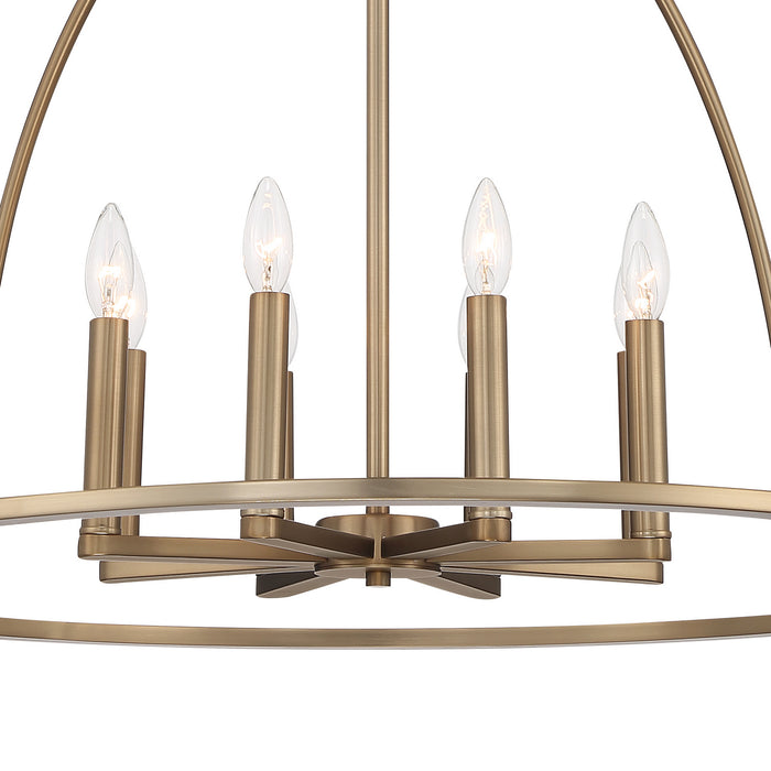 Crystorama ABB-3008-VG Eight Light Chandelier, Vibrant Gold