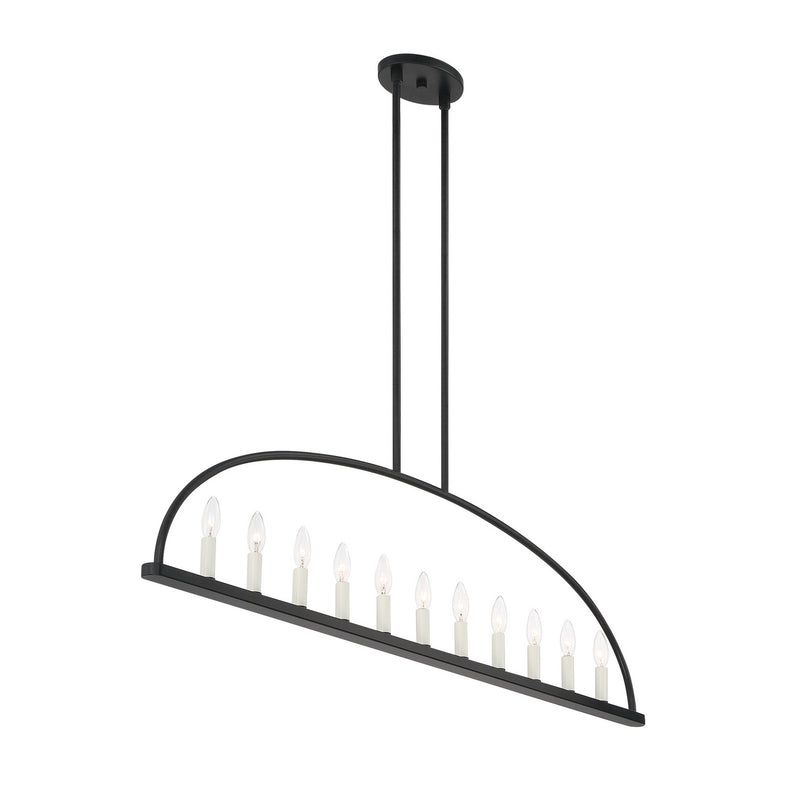 Crystorama ABB-3009-BK 11 Light Chandelier, Black