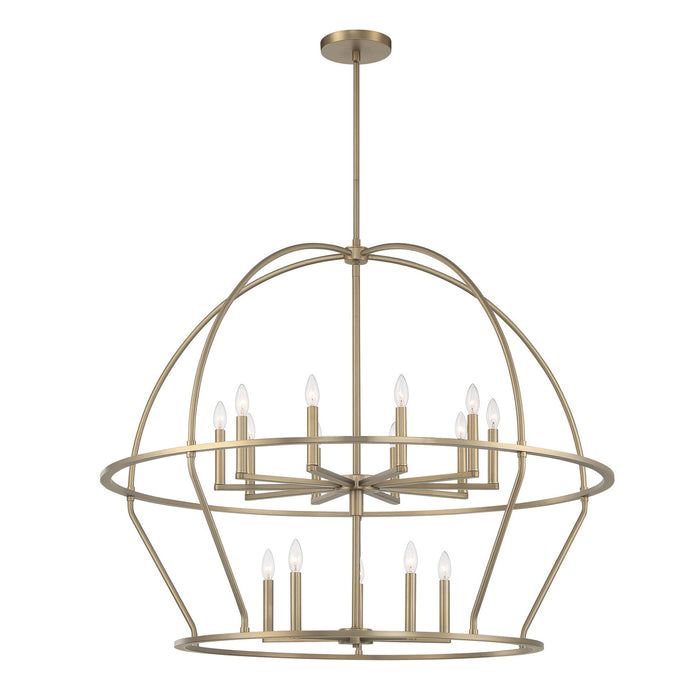 Crystorama ABB-3029-VG 15 Light Chandelier, Vibrant Gold