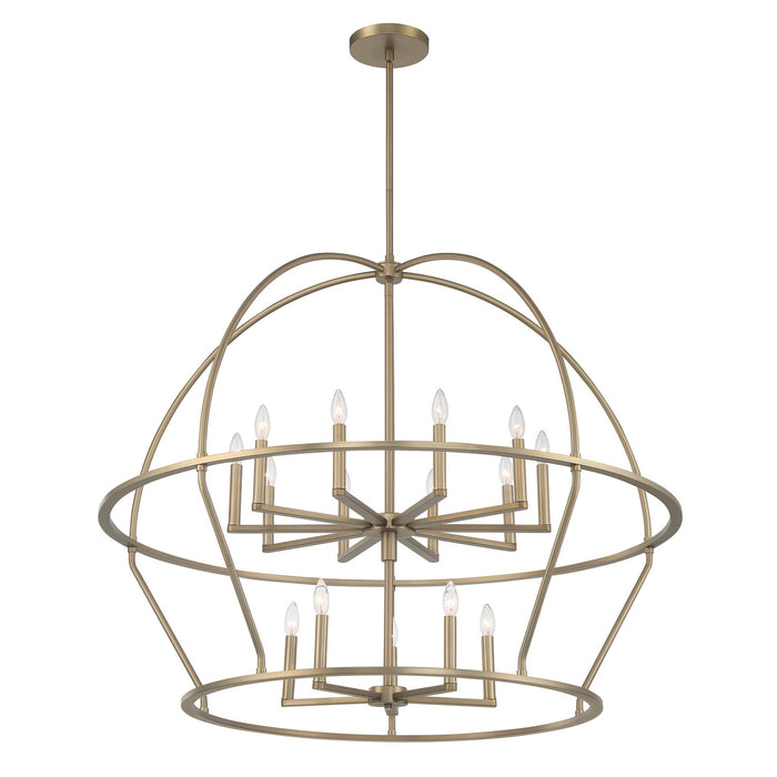 Crystorama ABB-3029-VG 15 Light Chandelier, Vibrant Gold