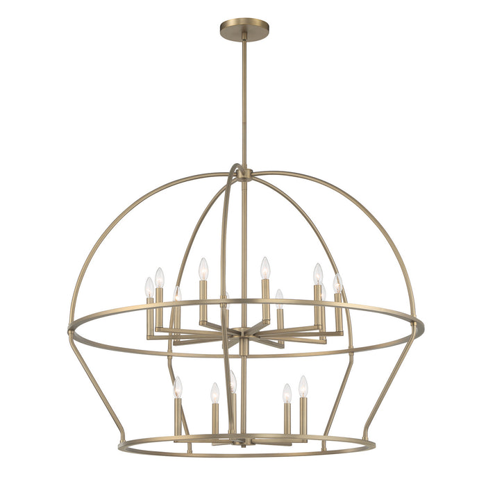 Crystorama ABB-3029-VG 15 Light Chandelier, Vibrant Gold
