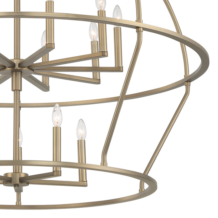 Crystorama ABB-3029-VG 15 Light Chandelier, Vibrant Gold