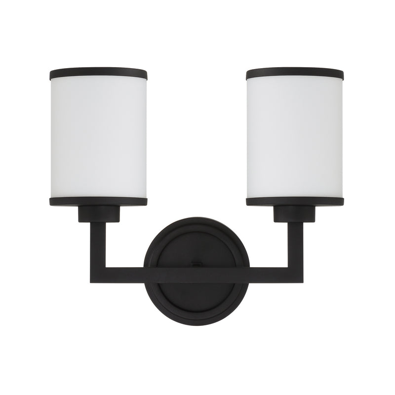 Crystorama BRY-8002-BF Two Light Wall Sconce, Black Forged