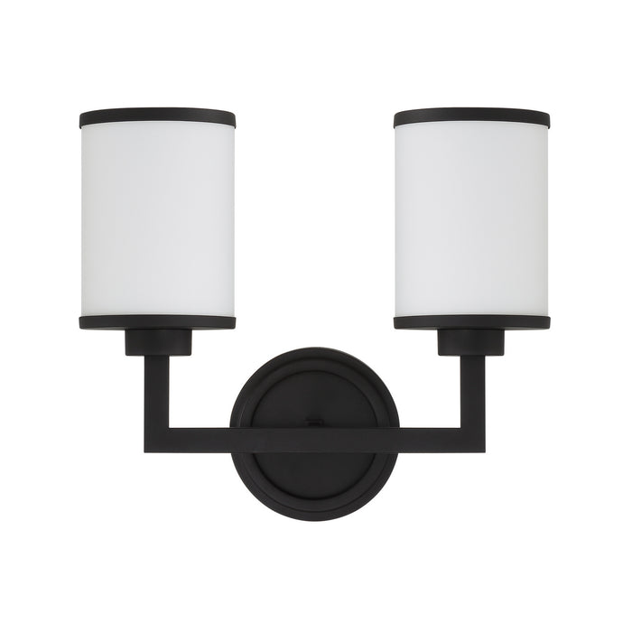Crystorama BRY-8002-BF Two Light Wall Sconce, Black Forged