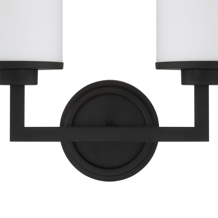 Crystorama BRY-8002-BF Two Light Wall Sconce, Black Forged