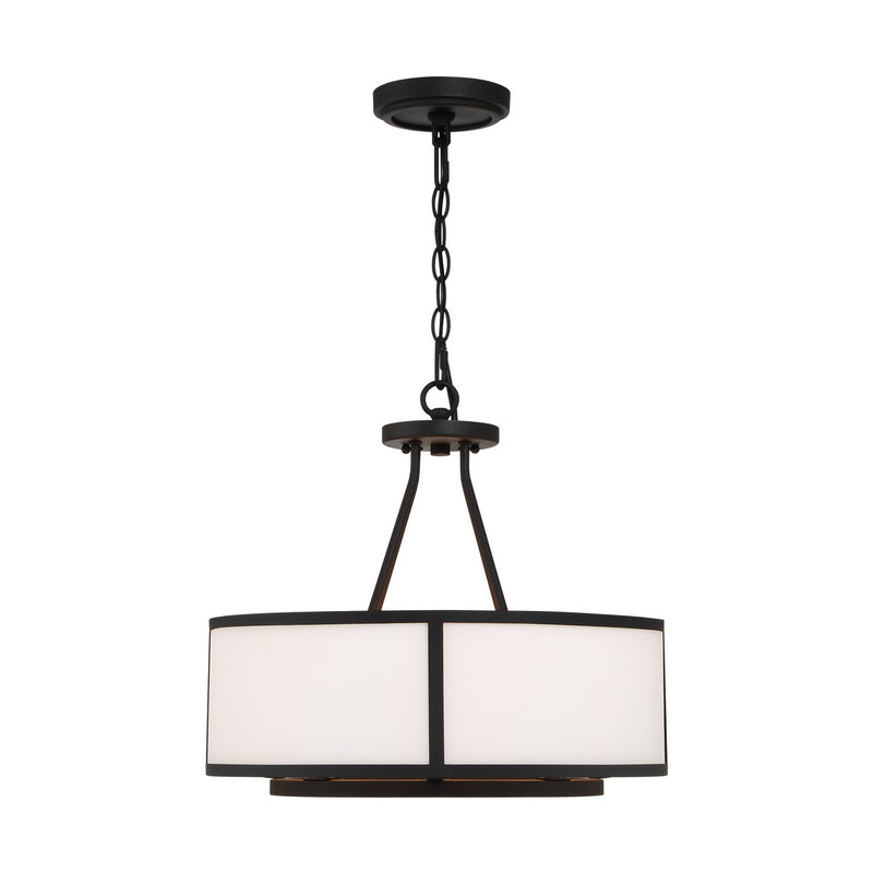 Crystorama BRY-8004-BF Four Light Chandelier, Black Forged