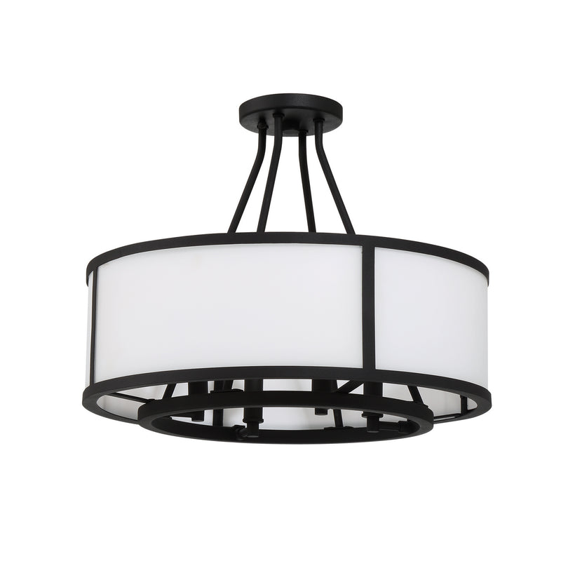 Crystorama BRY-8004-BF_CEILING Four Light Semi Flush Mount, Black Forged
