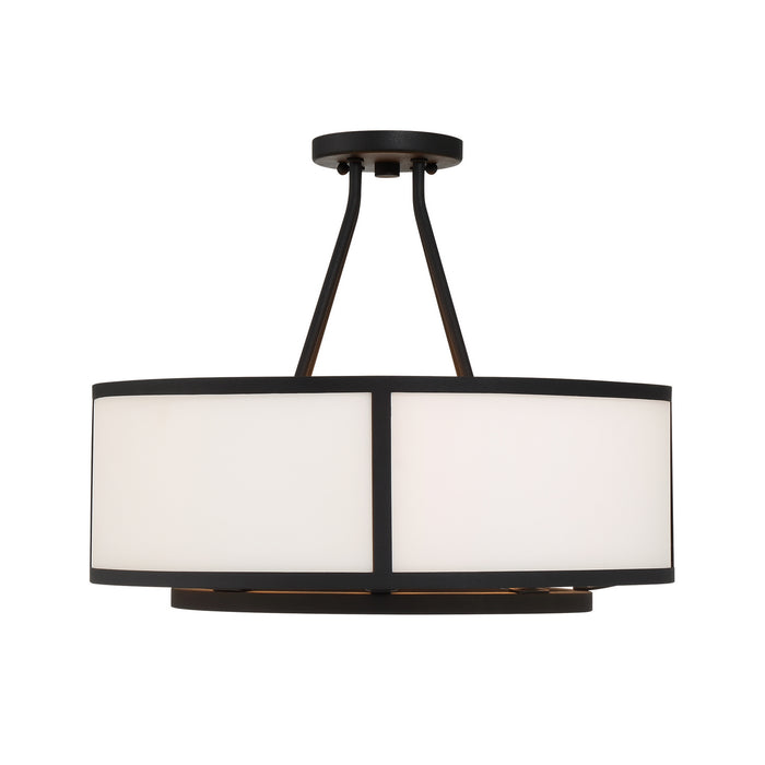 Crystorama BRY-8004-BF_CEILING Four Light Semi Flush Mount, Black Forged
