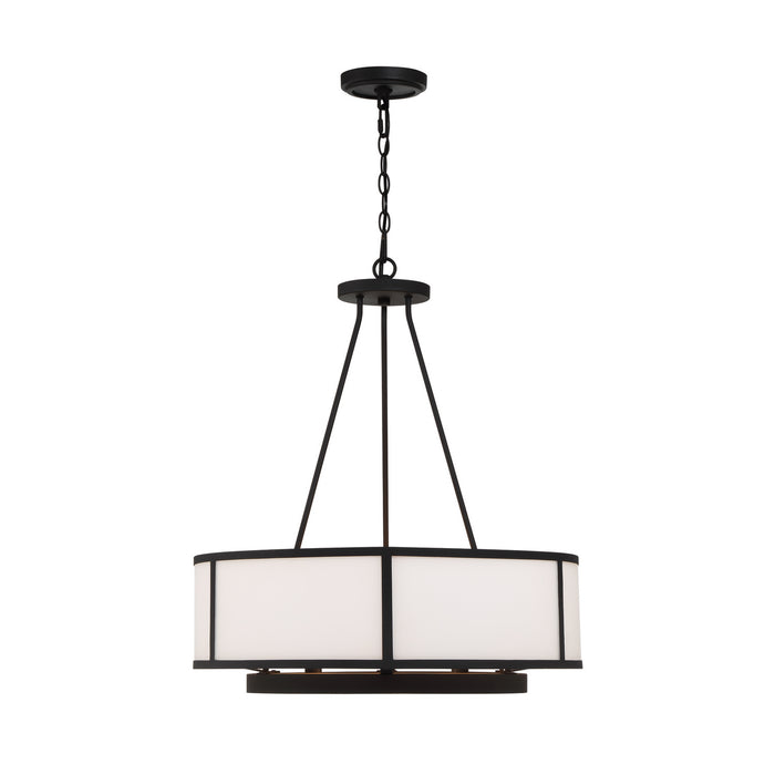 Crystorama BRY-8006-BF Six Light Chandelier, Black Forged